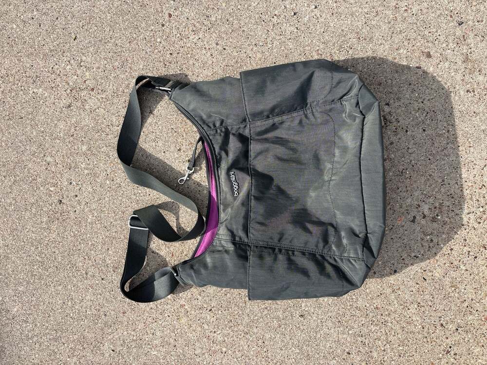 Na2: Baggallini Everyday Crossbody Nylon Bag with Purple Lining